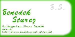 benedek sturcz business card